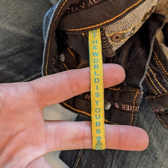 Christian Audigier Studded Denim Jeans 29x34 - Picture 9 of 10